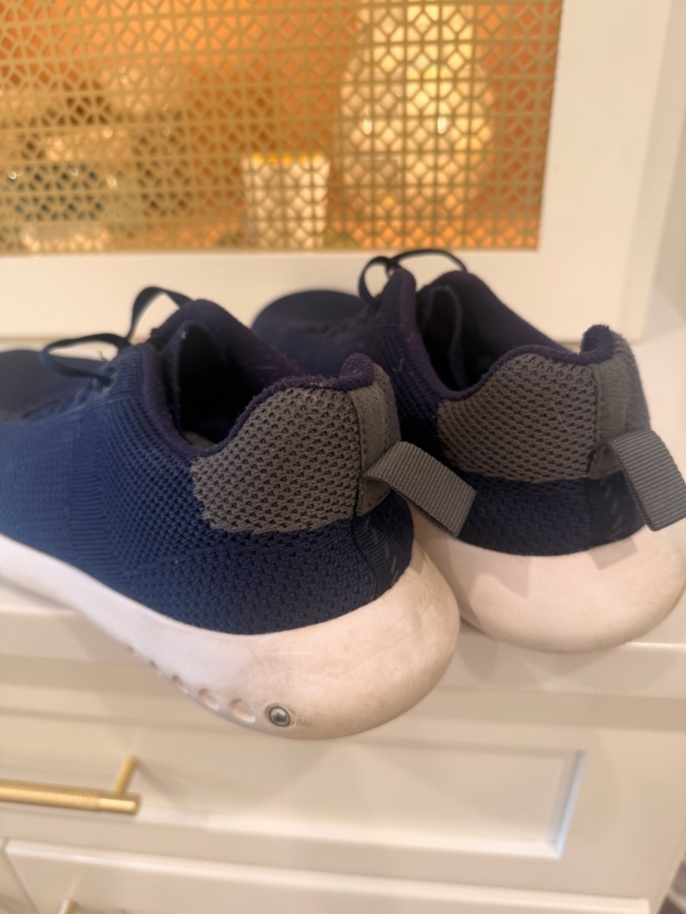 Peter Millar Navy Knit Sneakers White Sole!Used condition- lots of life left! 11 - Picture 4 of 5